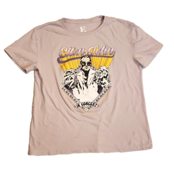 Womens Elton John light lavender graphic tee size Large. - Picture 9 of 13